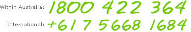 1800 422 364 - call us anytime! (24 hours, 7 days a week).